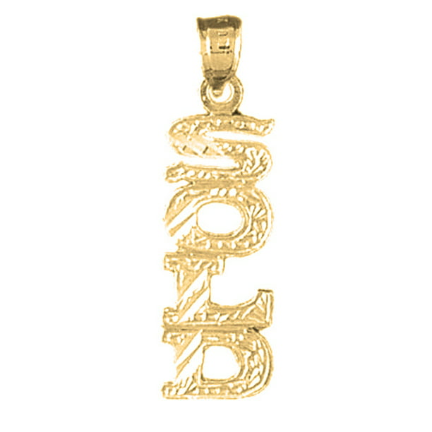 14K Yellow Gold-plated 925 Silver I Love Music Saying Pendant with 18 Necklace Jewels Obsession Saying Necklace 